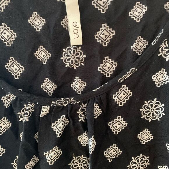 Elam blouse small black white  with open shoulders - Picture 2 of 6